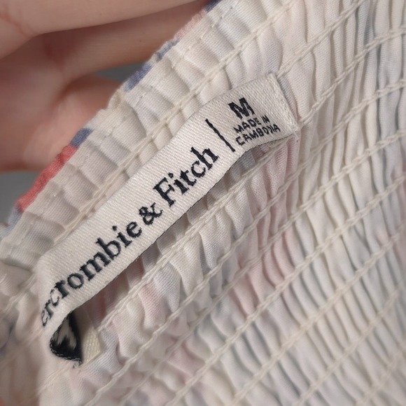 ABERCROMBIE & FITCH Midi Dress Floral Side Slit Sleeveles Sundress MEDIUM - Picture 2 of 13